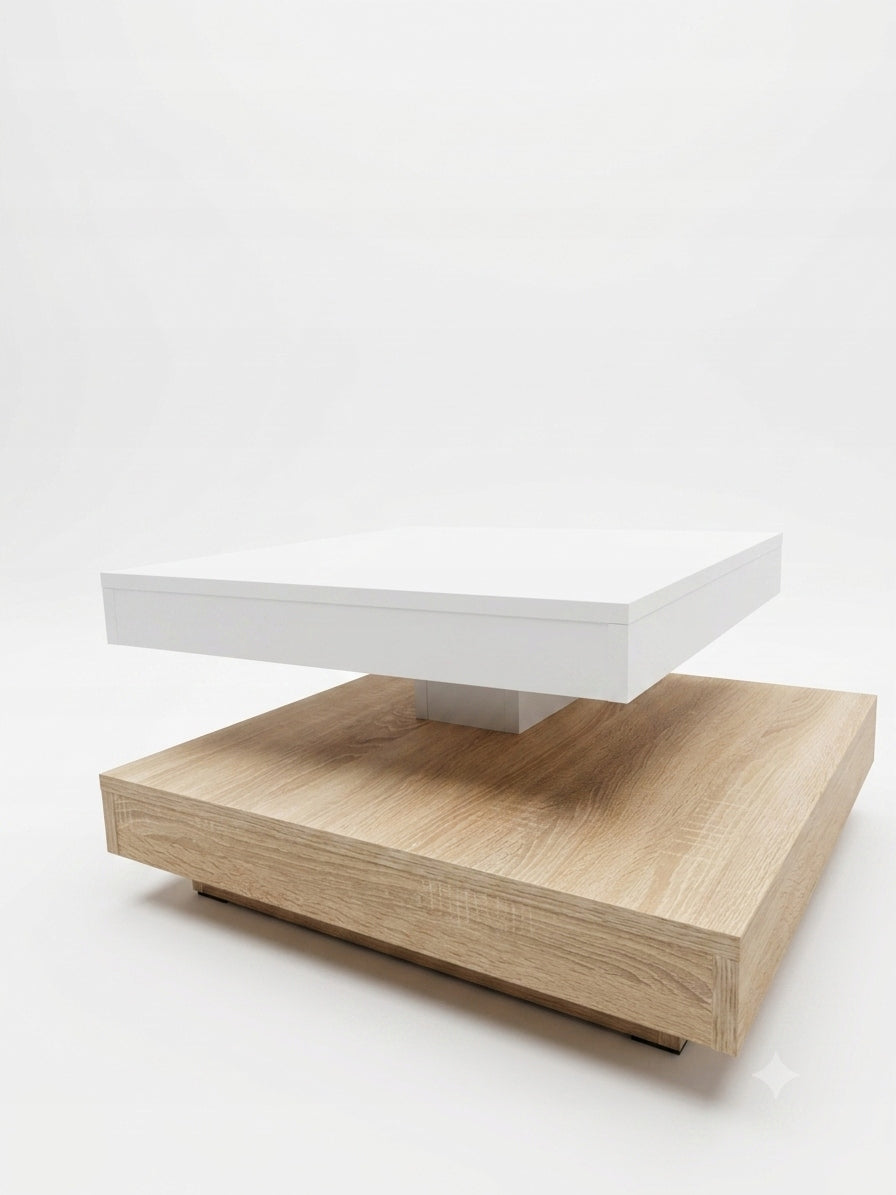 Modern ANDY coffee table with 360° rotating top