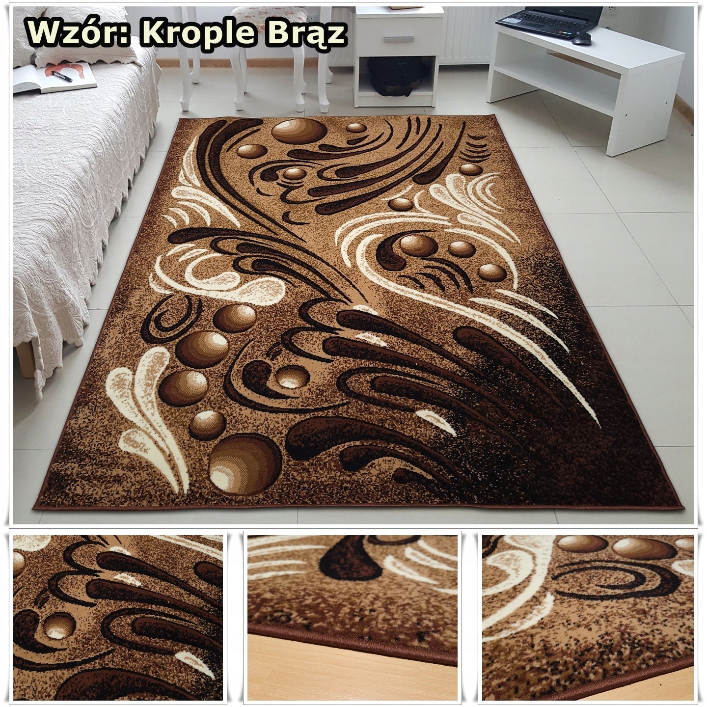 Modern Woven Carpet 200x300 2x3 Grey Brown Bordo Alfa BCF Shiraz Manufacturer code DYWAN ALFA BCF TKANY 200x300 SHIRAZ