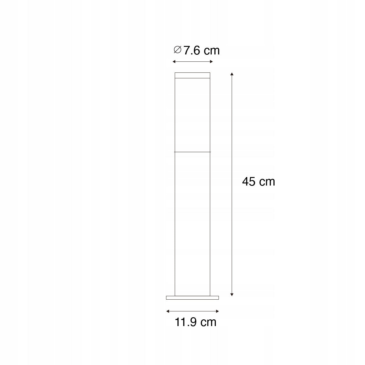 Modern garden lamp on pole black 45 cm IP44 - Rox Number of light points 1