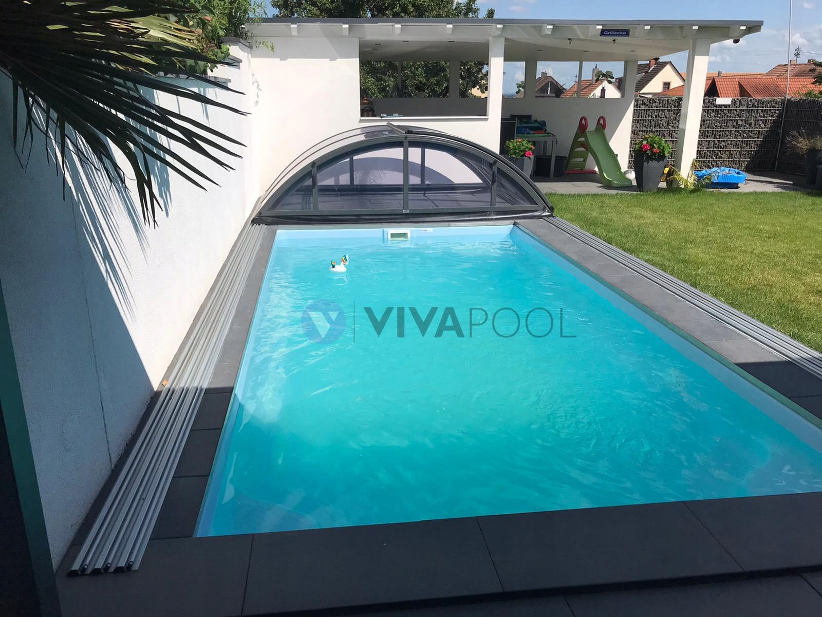 Modern garden pool PLUS CUBA 6,00 x 3,10 polyester dug in