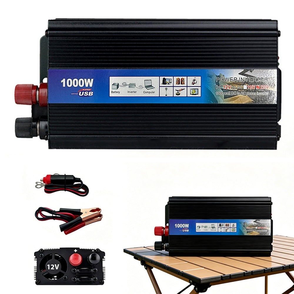Modified sine wave inverter 1000 W, 12 V DC 220 V