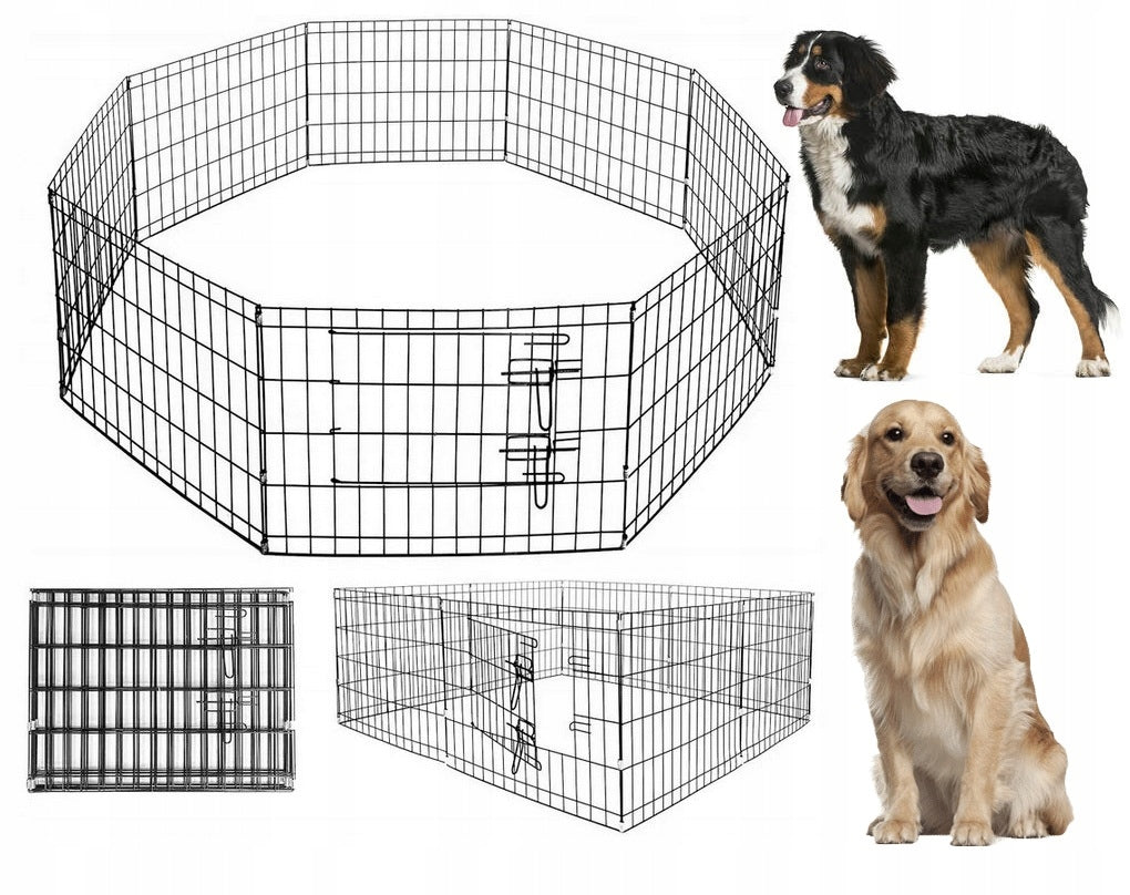 Modular Metal Playpen for Puppy Cat Dog for Home and Garden 45 cm
