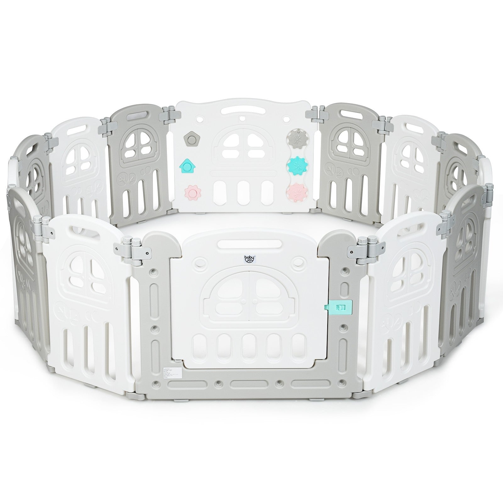 Modular fence for children with safety gate PLAYPEN SQUARE TOYS Packaging status original