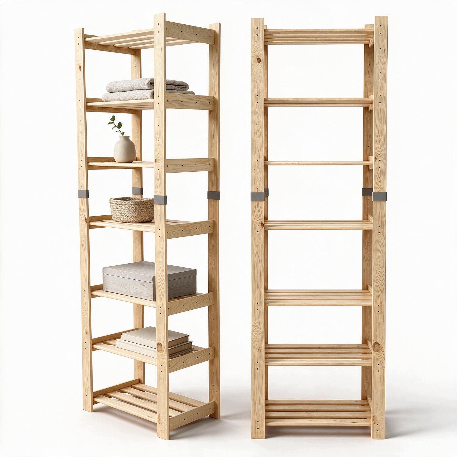 Modular pantry rack 195,2x60x35,3 cm wooden LEO
