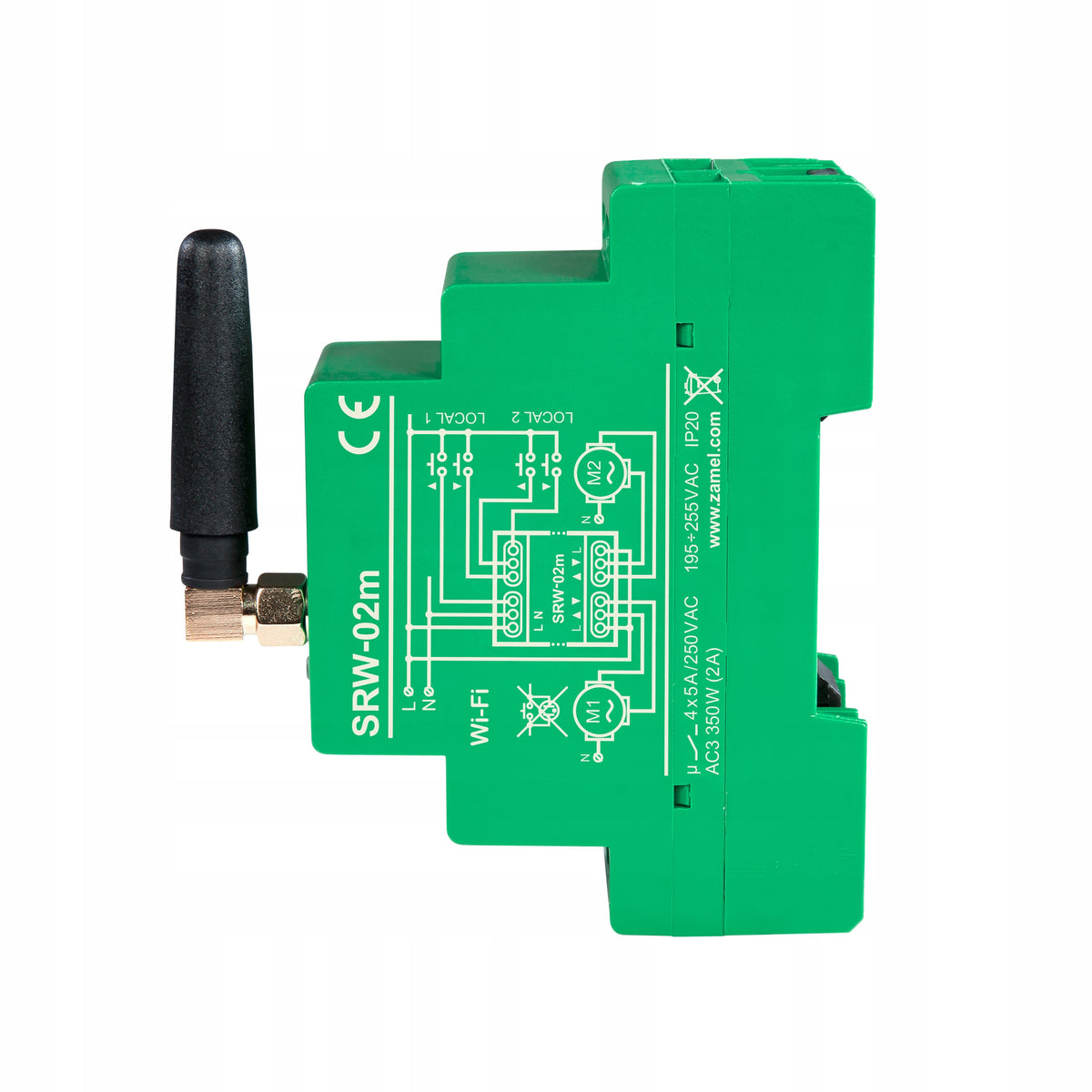 Modular roller shutter controller for 2-roller wifi rail Zamel Supla SRW-02m Manufacturer code SRW-02M