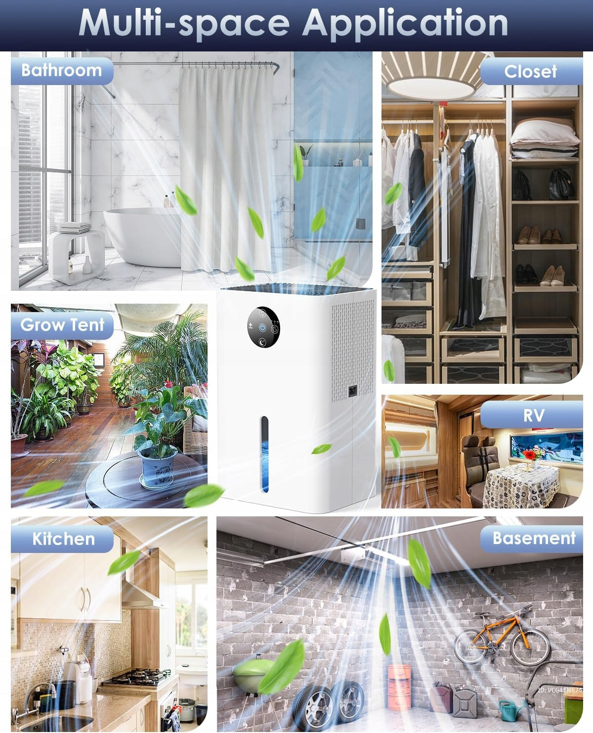 Moisture Absorber DS01 1800ml LED Dehumidifier Quiet For Home Packaging status original