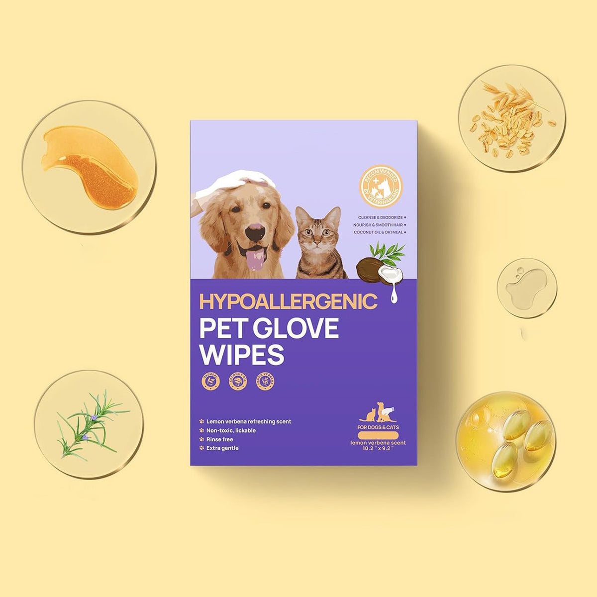 Moisturized Animal Cleaning Gloves: For Dogs and Cats 20 PCS. Brand Zgeer