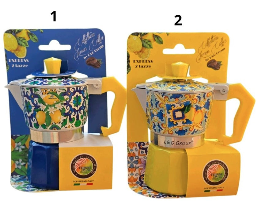 Moka 2 tz Sicilia Etienne by L&G Sicilian Coffee Maker Packaging status original