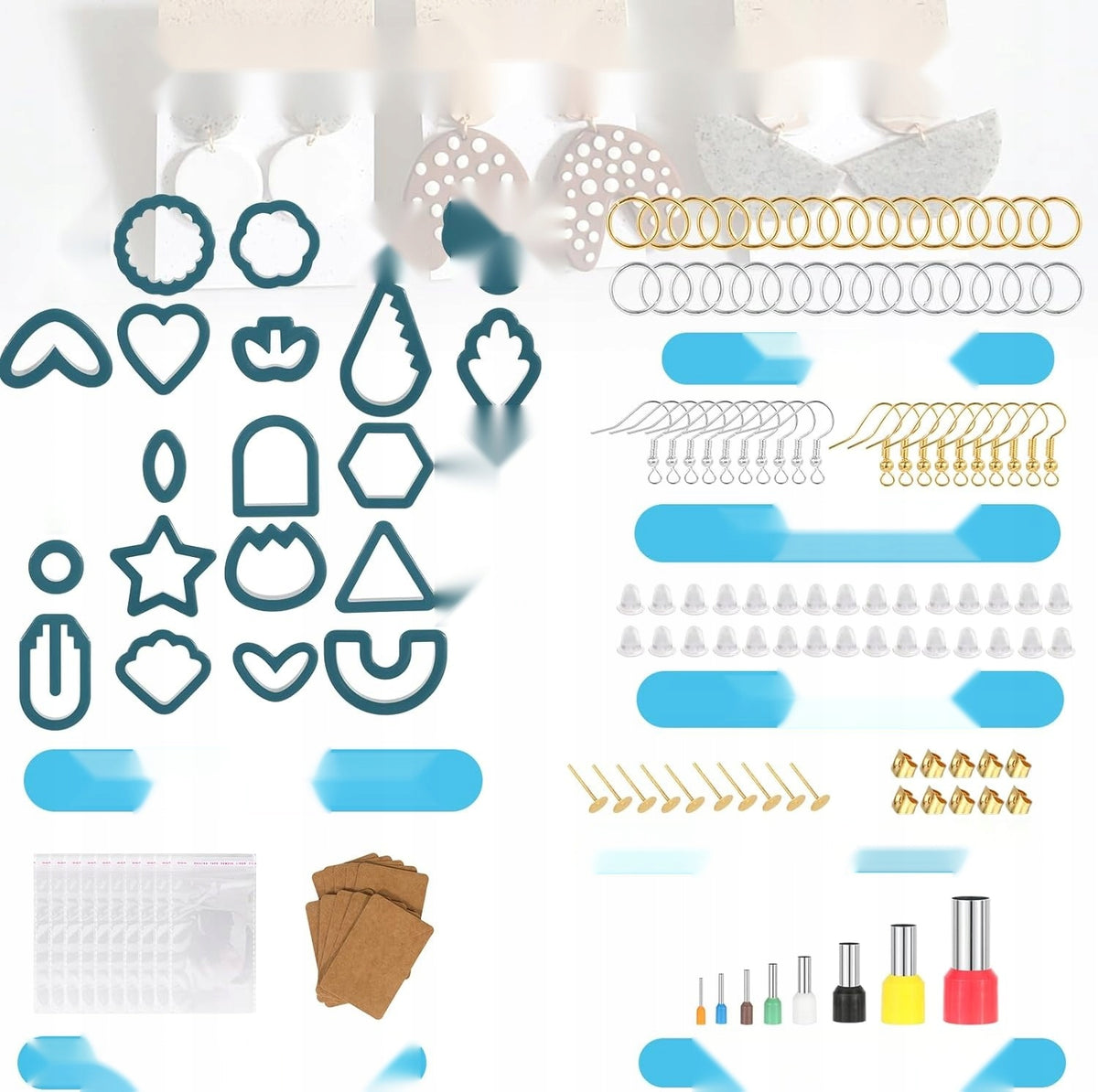 Molds clay set 142 elements different shapes jewelry making Manufacturer code 5908107449980