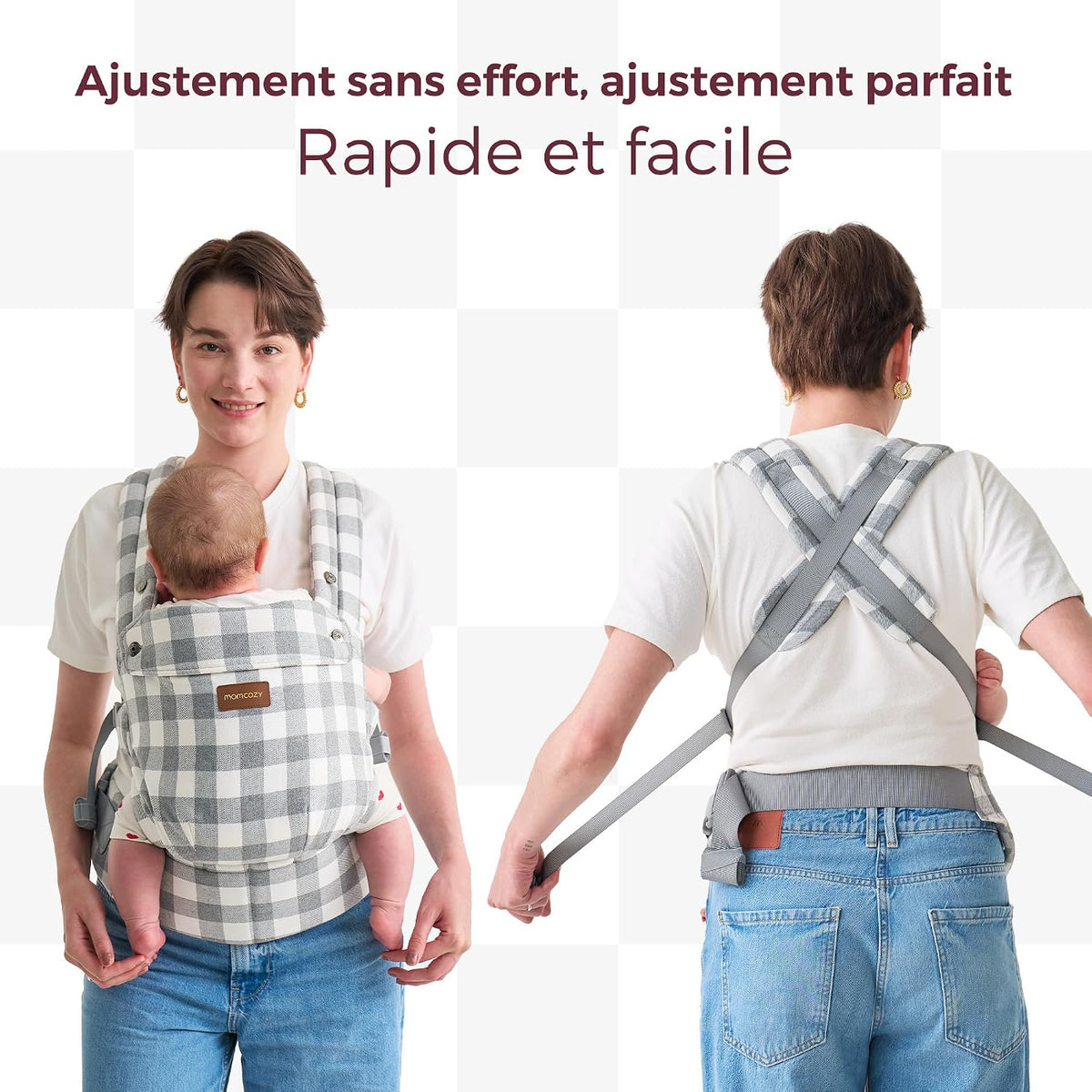 Momcozy Baby Carrier Ergonomic Cotton Lightweight 3-20kg in Grilles Brand Momcozy