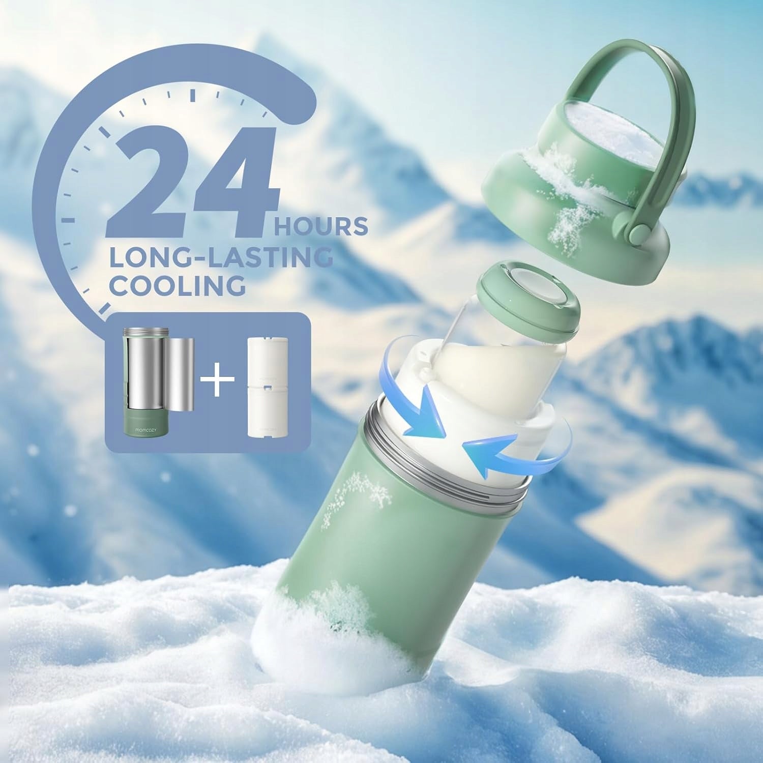 Momcozy Breast milk cooler 24h cooling 360° travel work Manufacturer code CM01