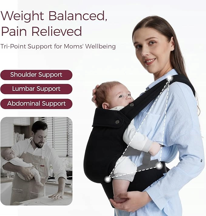 Momcozy baby carrier light and safe 3-11 kg black Manufacturer code 7-25 LBS