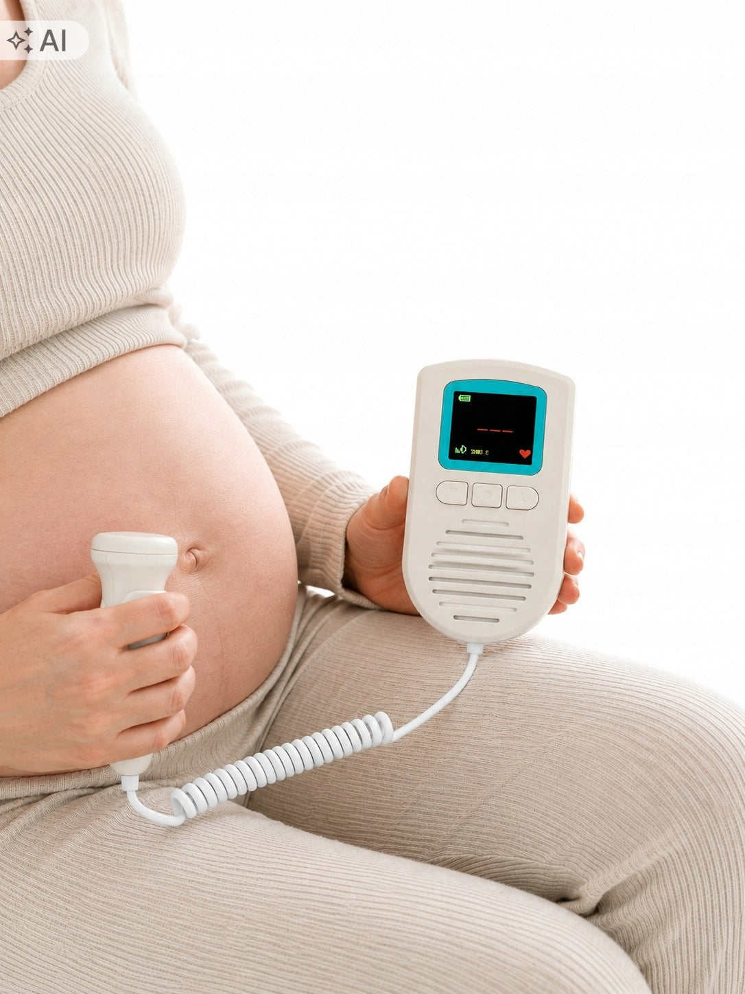 Monitor Tętna Płodu Doppler Przenośny Podświetlany 1szt