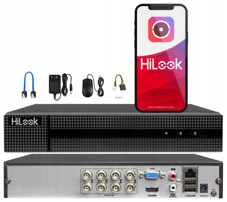 Monitoring Kit 8 Cameras TurboHD 8Mpx 4K HiLook by Hikvision App Batteries included no