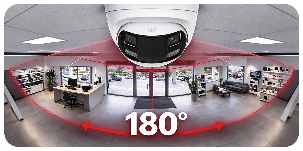 Monitoring kit 2 cameras Hikvision 5Mpx panoramic domes 180° APK Manufacturer code iDS-7204HUHI-M1/T+2xDS-2CE72KF3TP-DLS