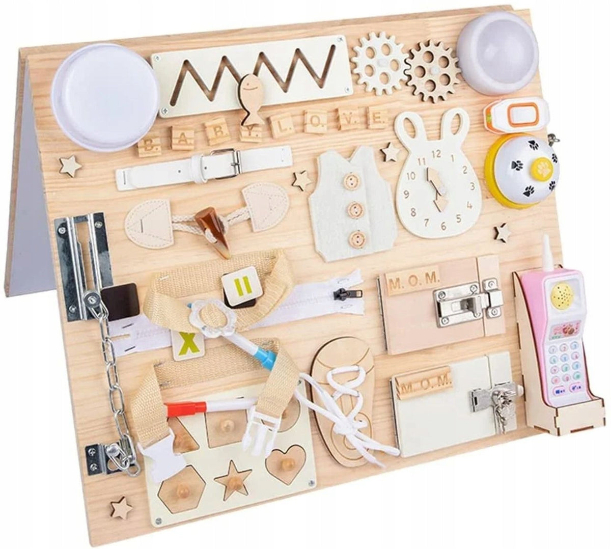 Montesori Sensory Educational Manipulation Board For Children Large 20in1 Brand no brand