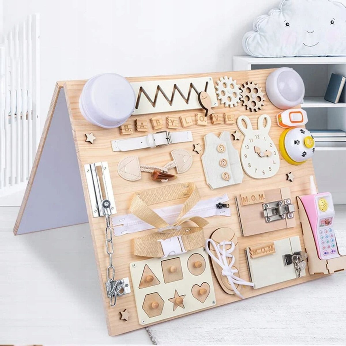 Montesori Sensory Educational Manipulation Board For Children Large 20in1 Manufacturer code MT07
