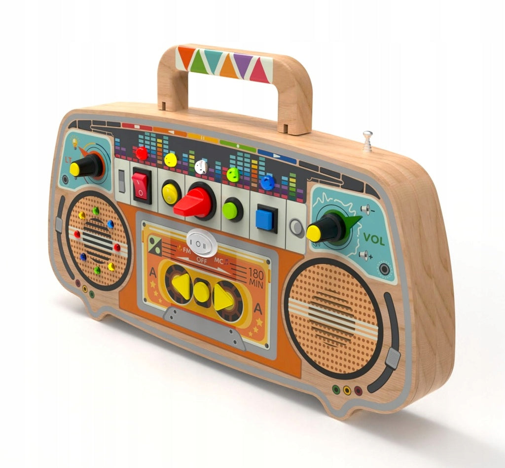 Montessori Activity board Dřevěné FM rádio Packaging status original