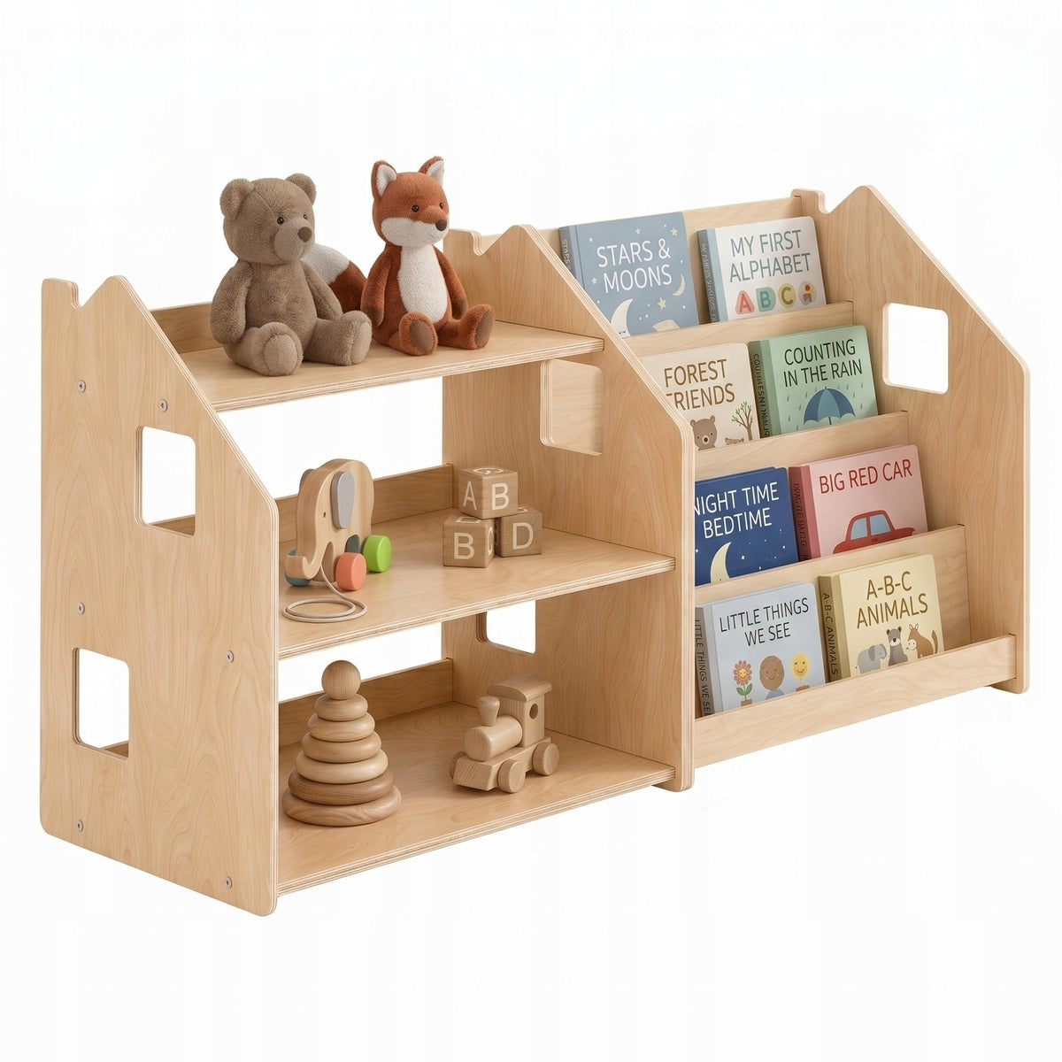 Montessori BusyKids Bookcase Set for Books and Toys