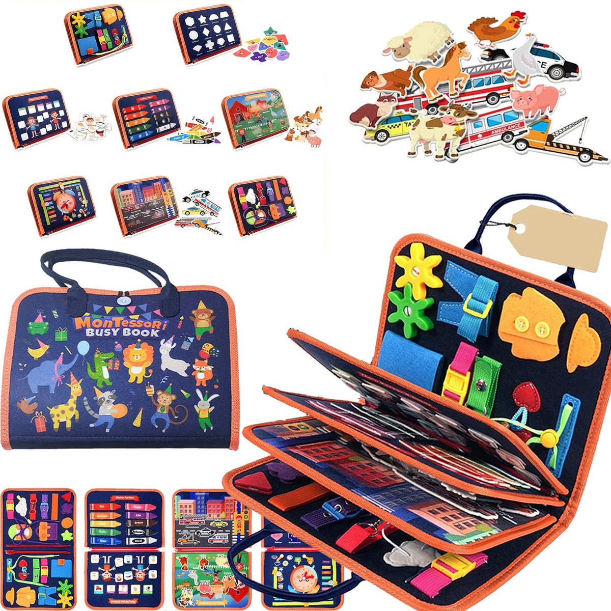 Montessori Educational Sensory Manipulation Board For Children Large XXL