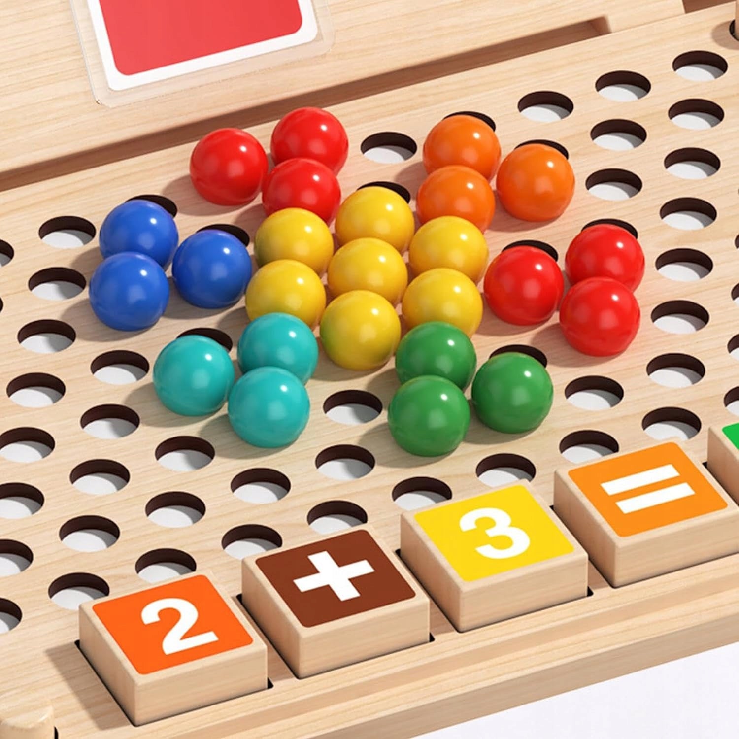 Montessori Educational Toy Wooden Board Learning Counting Sorting Packaging status original
