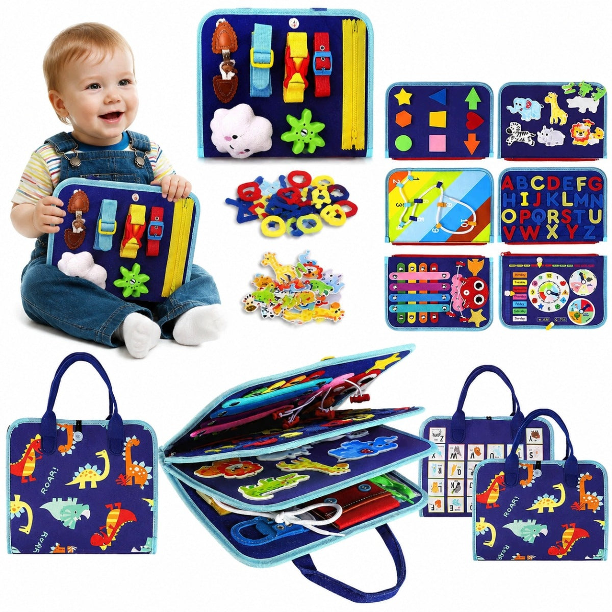 Montessori Manipulation Board Children Educational Sensory Safe