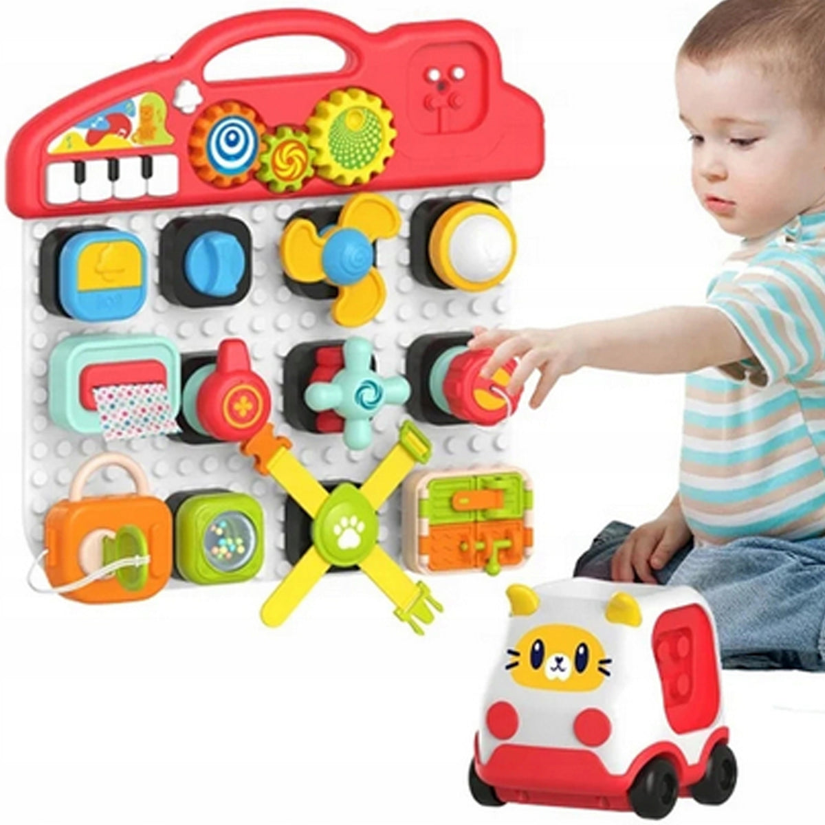 Montessori Manipulation Board for FOLDING BLOCKS Activity Panel