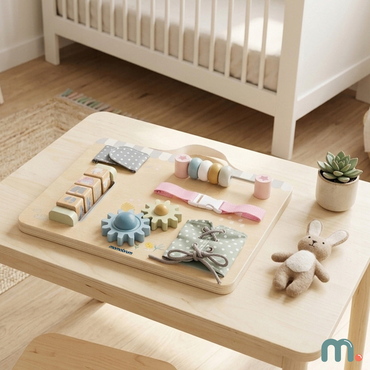 Montessori Manipulation Board for Kids Wooden Sensory Tailor Packaging status original