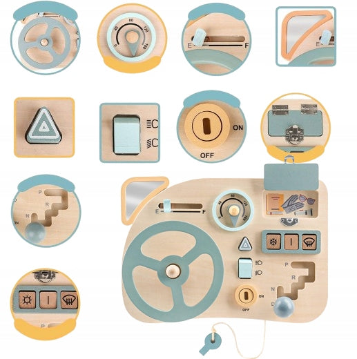 Montessori Manipulative Sensory Board with Steering Wheel (W104)