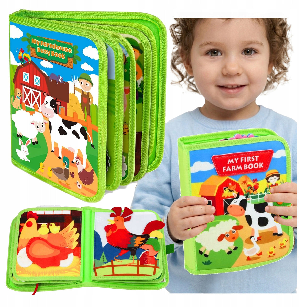 Montessori Sensory Manipulation Board Book Educational Toy Packaging status original