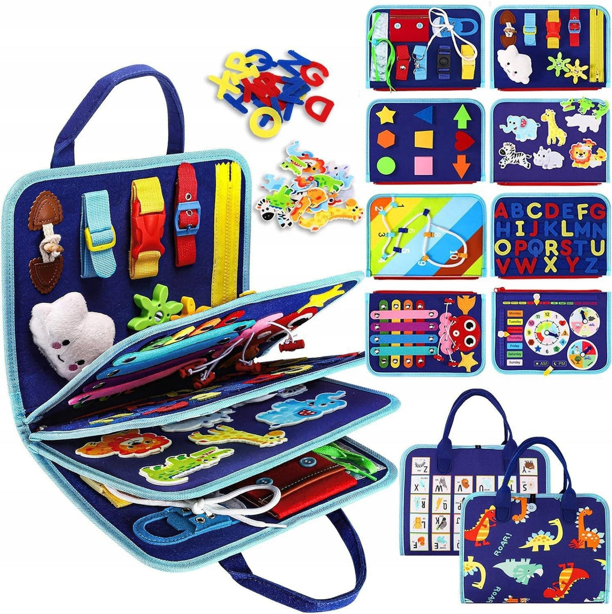Montessori Sensory Manipulation Board Educational Toy XXL 8 pages Packaging status original