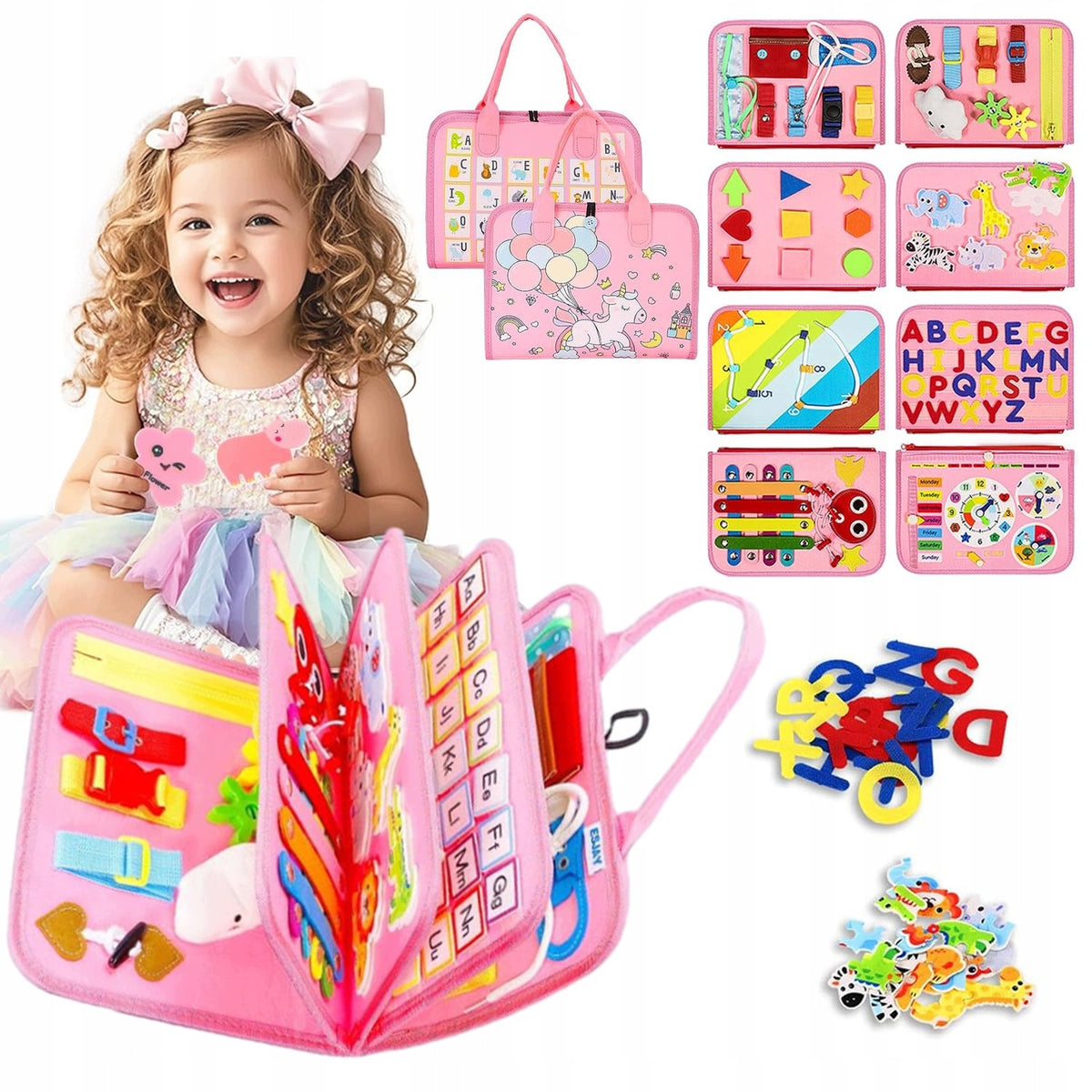 Montessori Sensory Manipulation Board Folding Educational Book