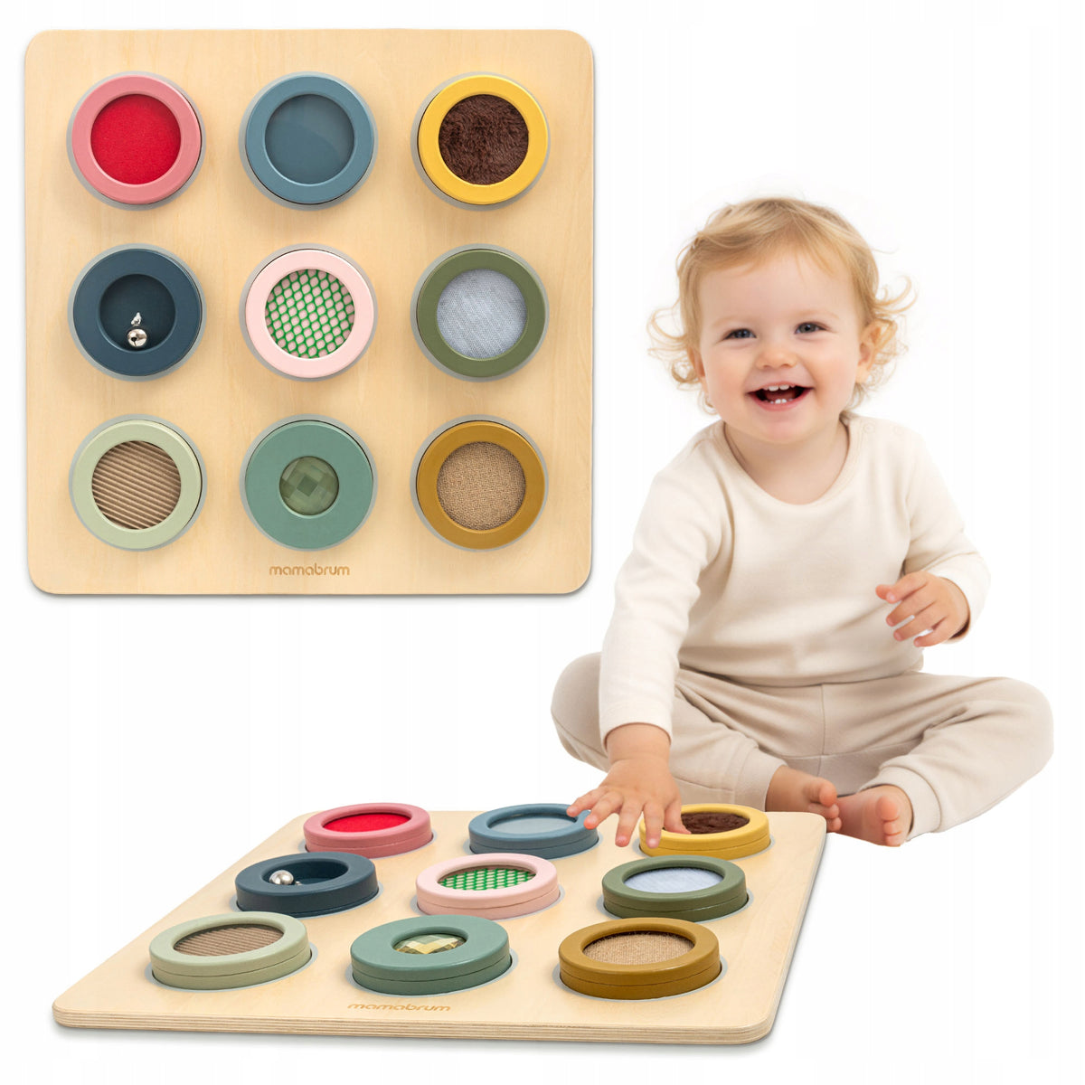 Montessori Wooden Board – 9 Textures to Practice Your Sense of Touch