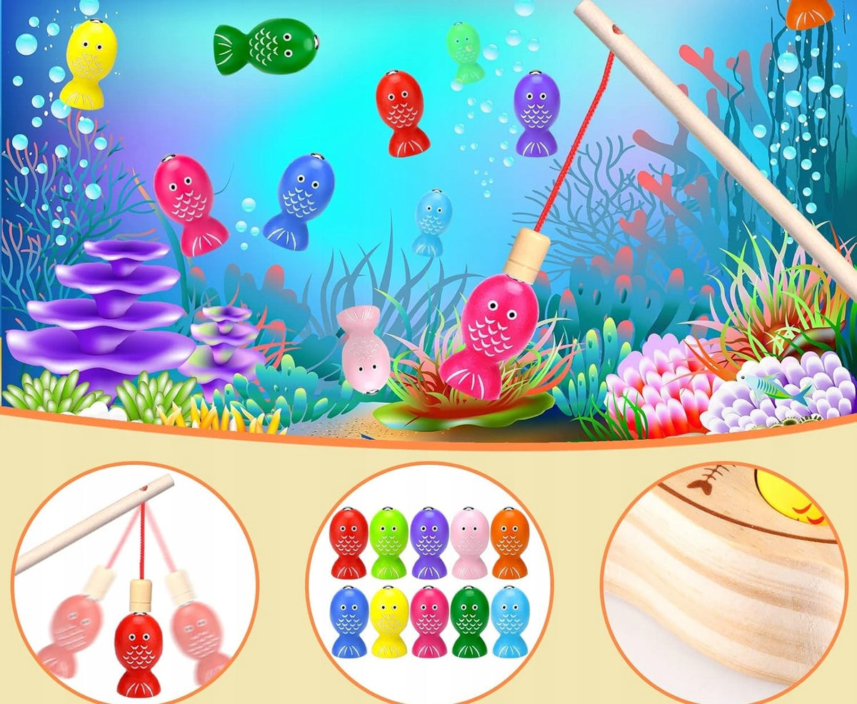 Montessori Wooden Kitten Game Catch Fish for Kids Manufacturer code 1502388