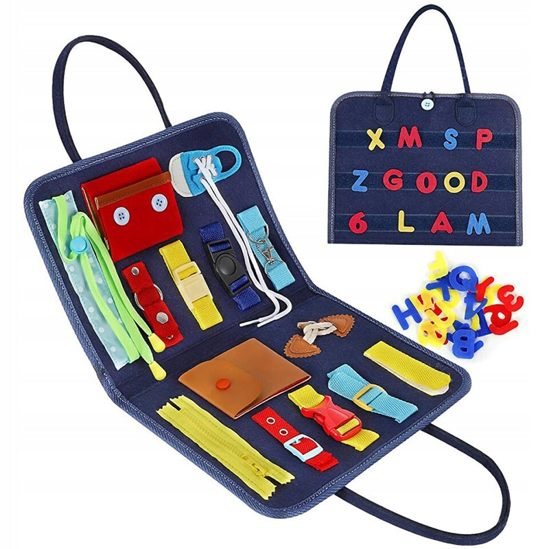 Montessori manipulation board sensory learning to dress hand training