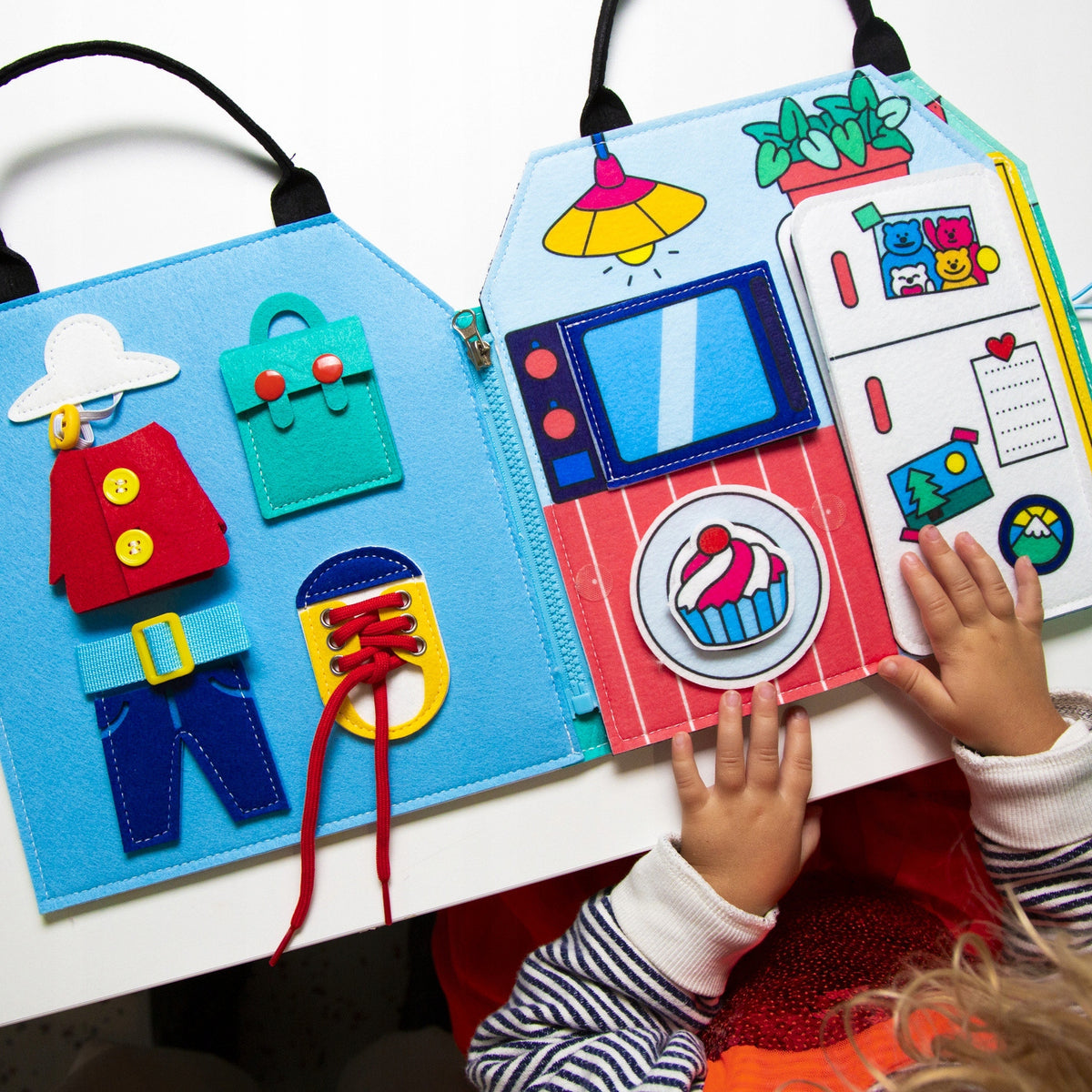 Montessori soft book activating My Day OMY Brand OMY