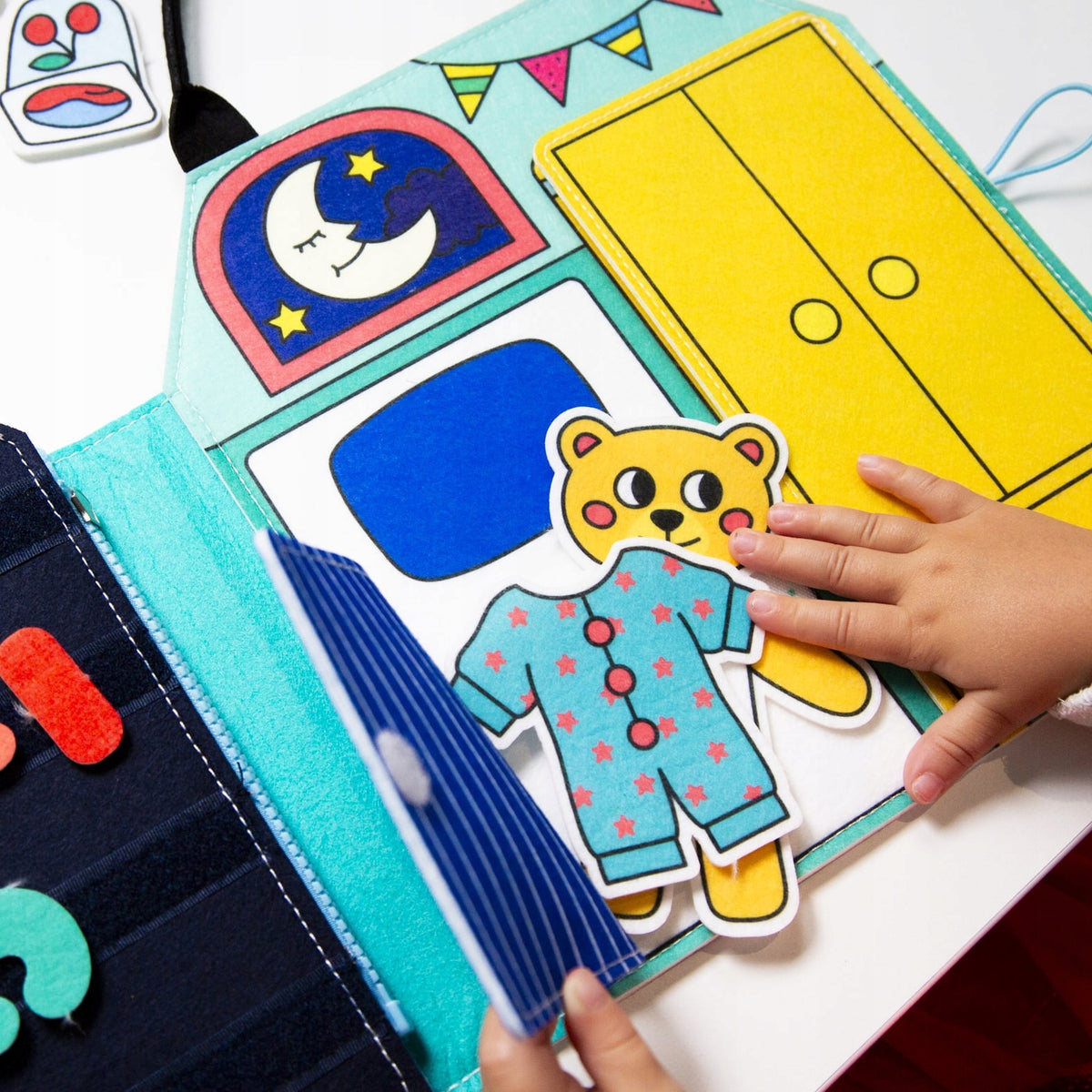 Montessori soft book activating My Day OMY Packaging status original