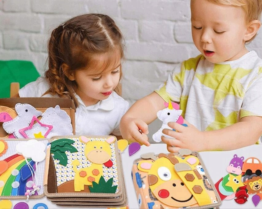 Montessori toy felt book giraffe 1-3 years travel Brand no brand