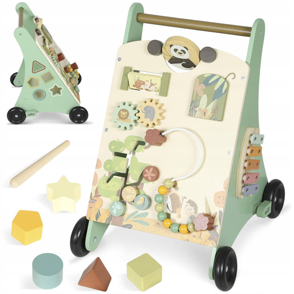 Montessori wooden walker AIYAPLAY with speed control with xylophone
