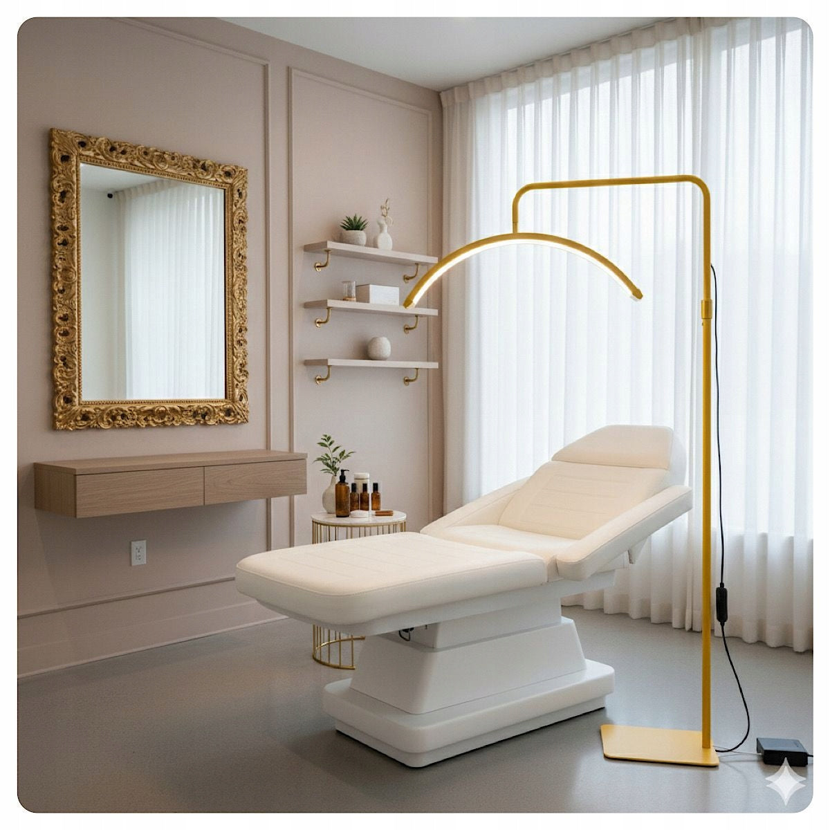 Moon LED 40W Gold Cosmetic Lamp for Nail and Eyelash Treatments + Remote Control Packaging status original