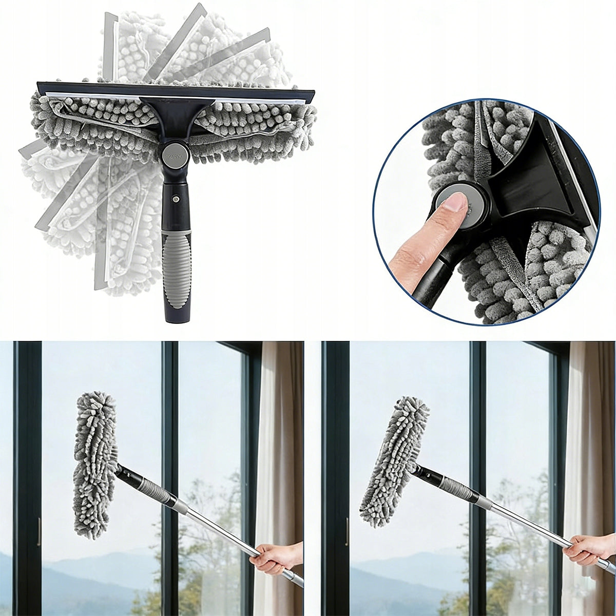 Mop FOR WINDOWS telescopic washer squeegee for washing windows of cabin mirrors long Brand no brand