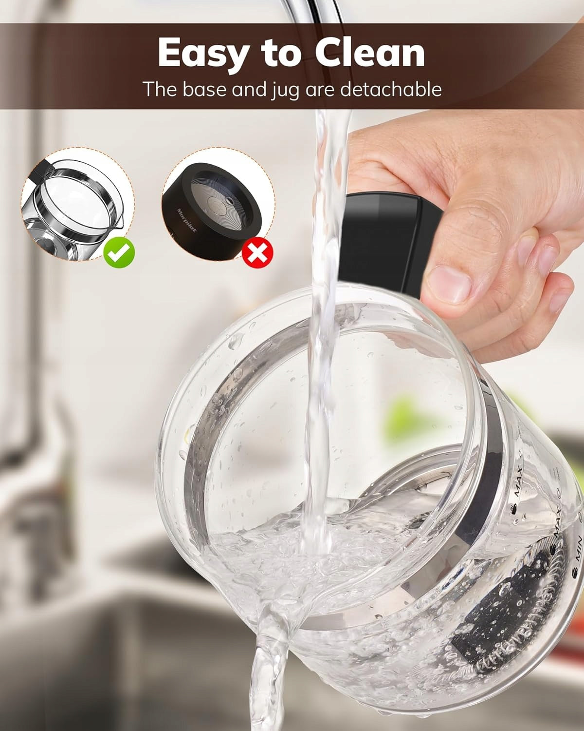 Morpilot Electric Milk frother, 4-in-1 Dominant color black