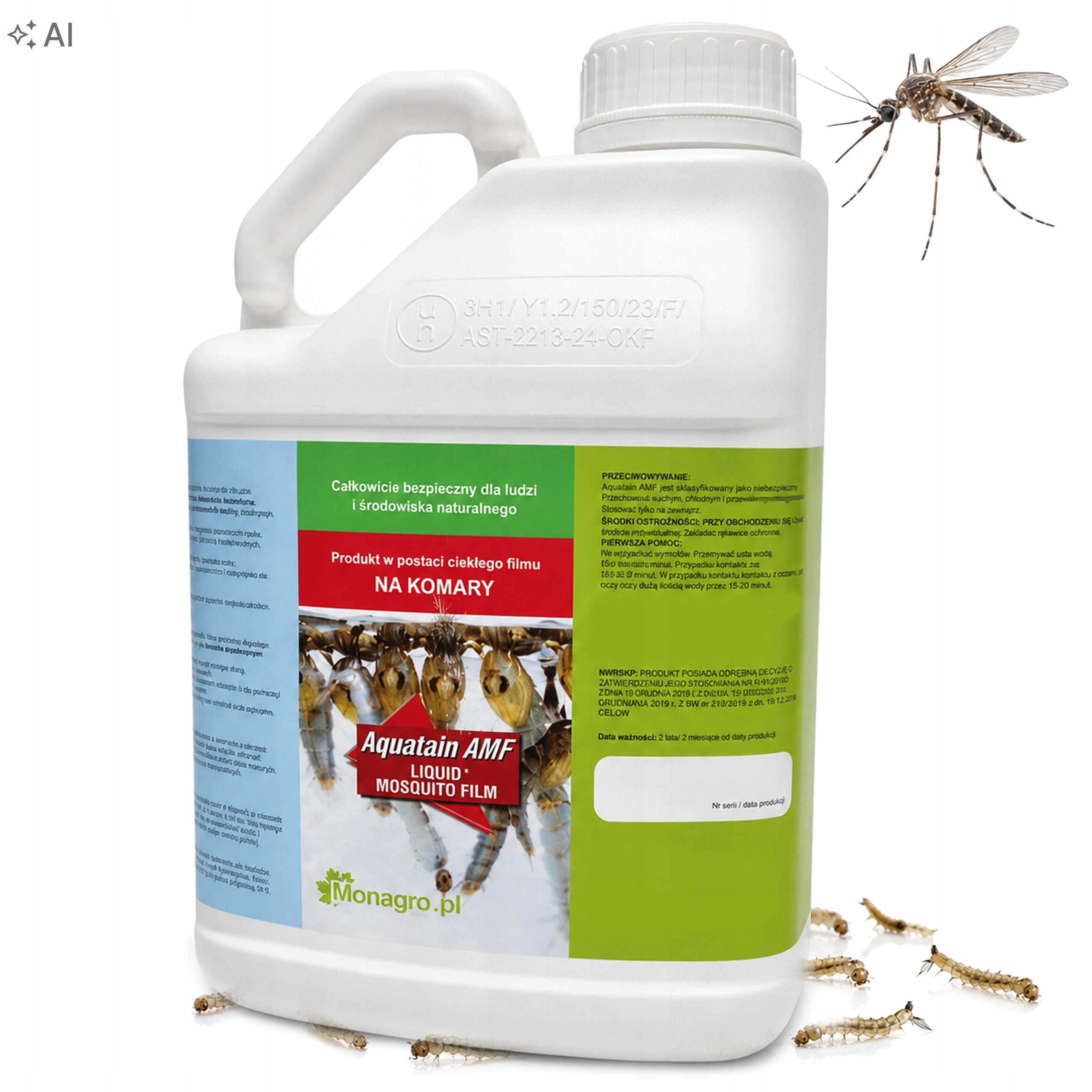 Mosquito and biological larvae agent for water purification fights mosquitoes 5l