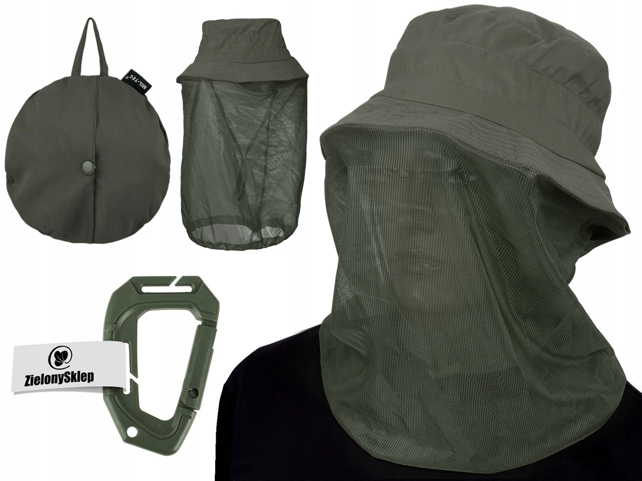 Mosquito net travel hat net protection against mosquitoes MIL-TEC +GR.