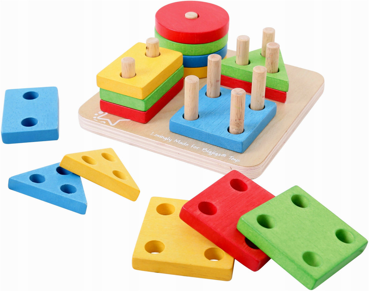 Motor puzzle PYRAMIDS SHAPES wooden