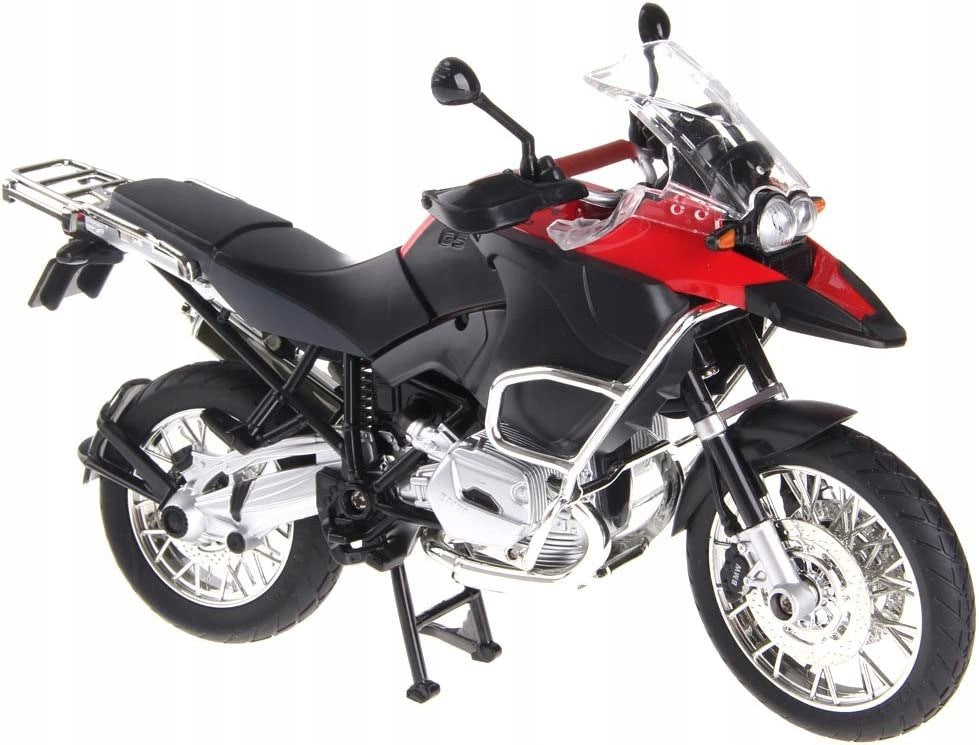 Motorcycle BMW R 1200 GS red RASTAR model 1:9 Metal body