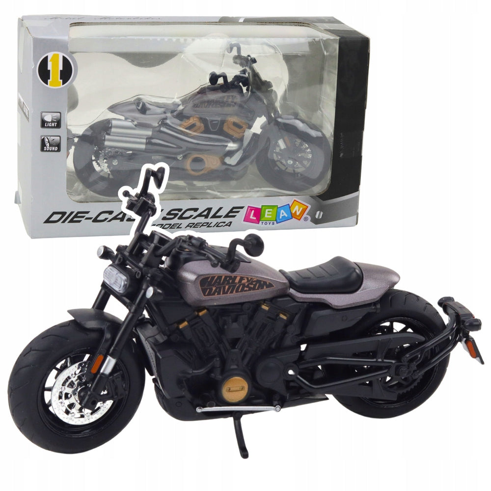 Motorcycle Chopper Metal Lights Sounds Black S