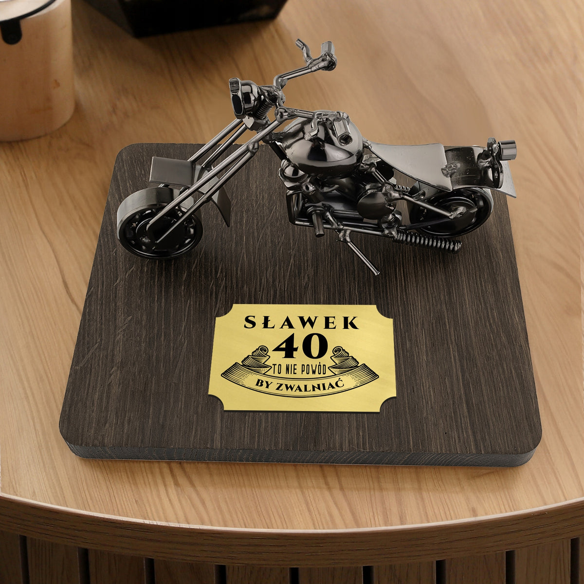 Motorcycle Model Metal Folded Gift with Engraving 40 Birthday for Guy Brand ePrezenty