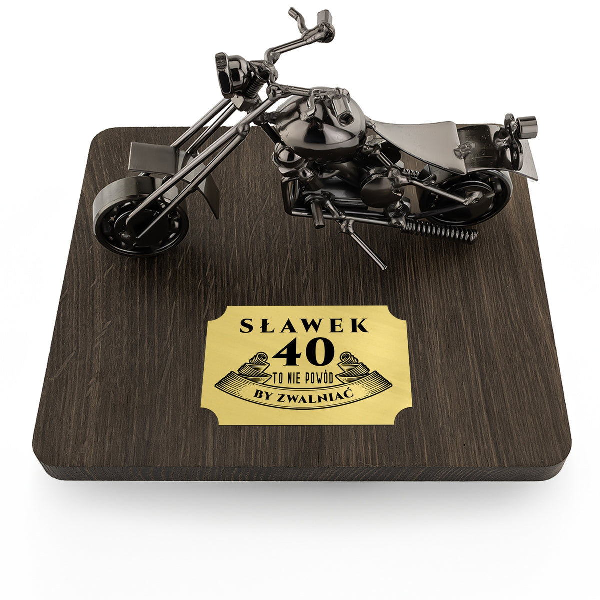 Motorcycle Model Metal Folded Gift with Engraving 40 Birthday for Guy