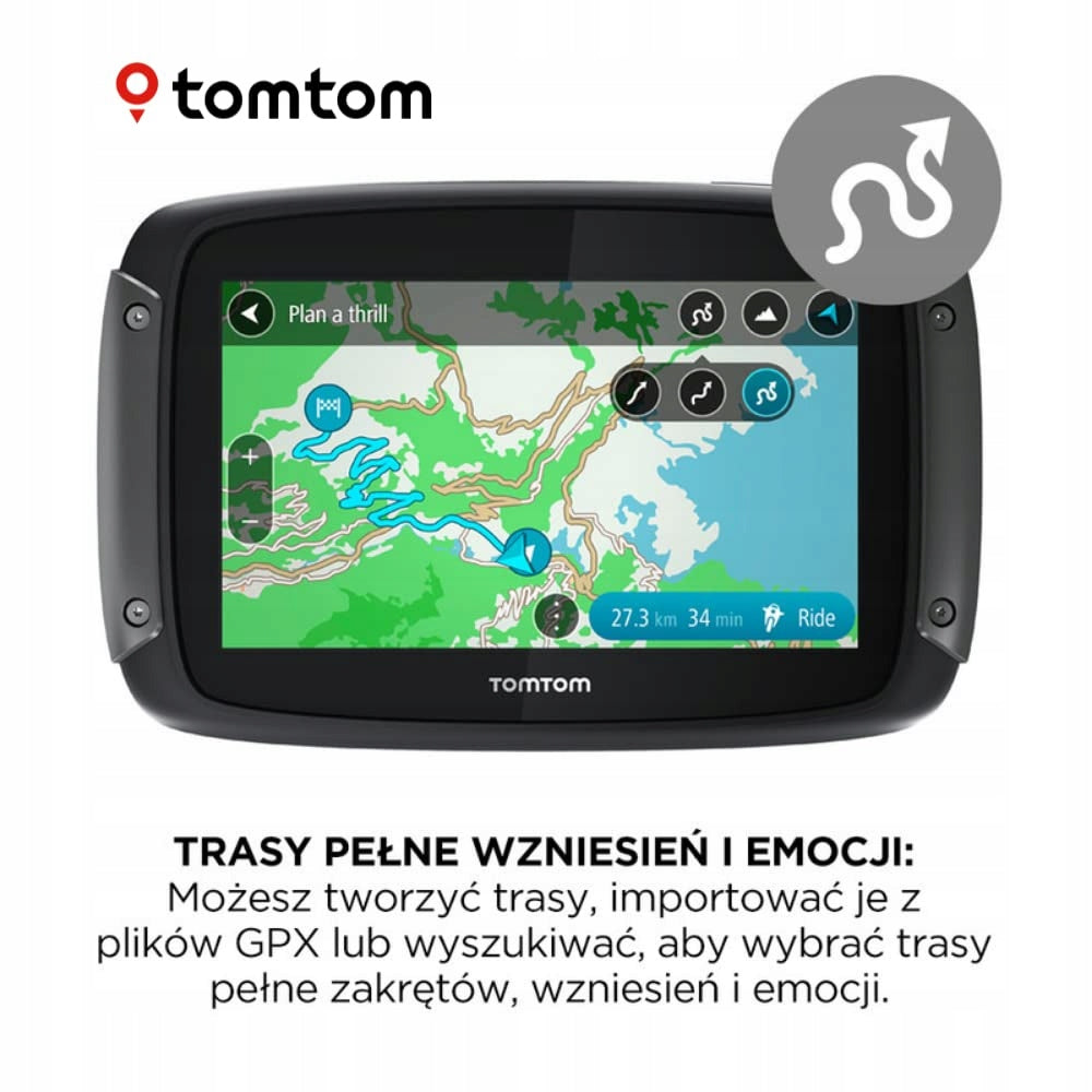 Motorcycle Navigation TomTom Rider 50 4.3 inch Maps Europe Wi-Fi Bluetooth Brand TomTom